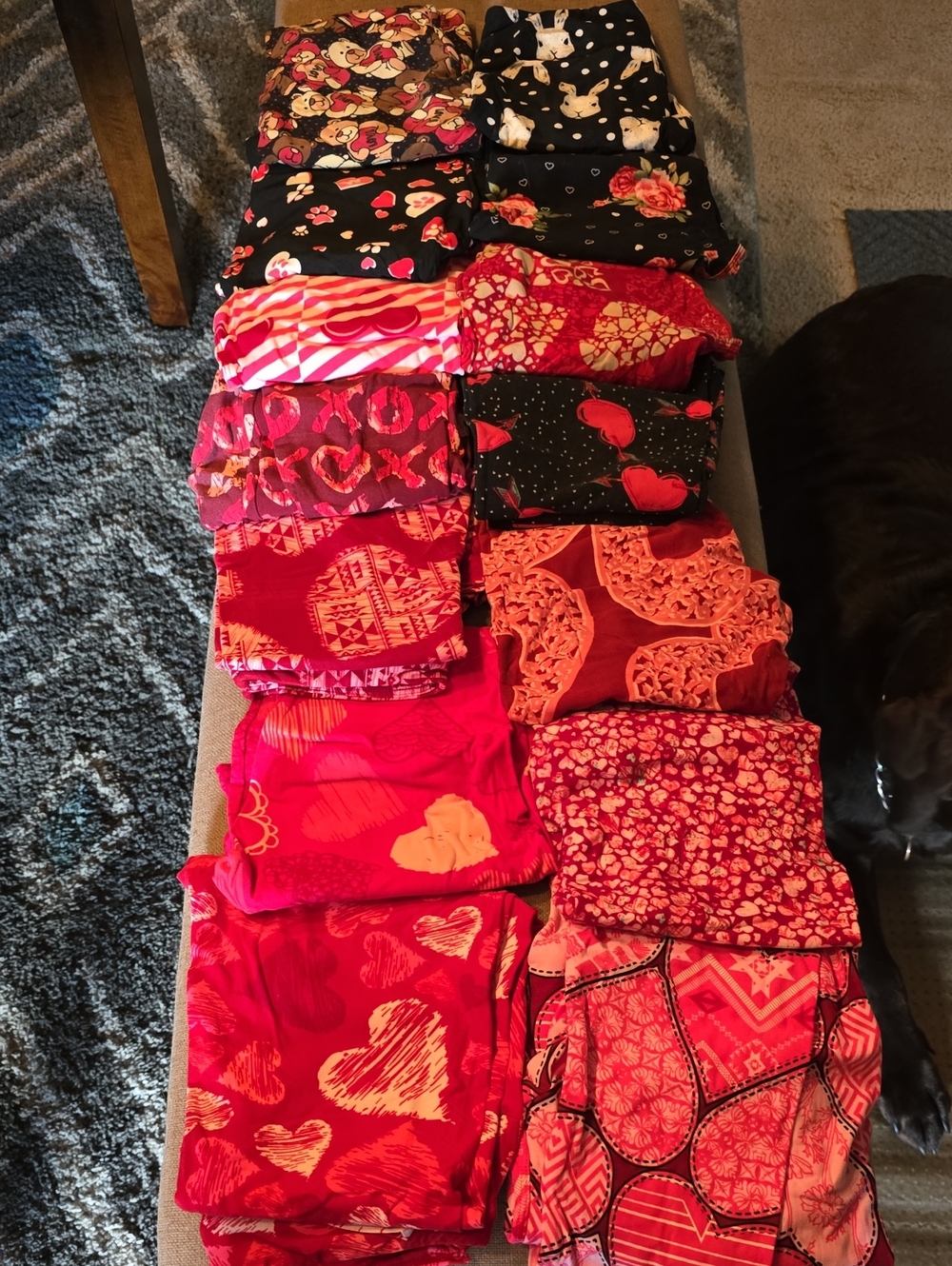 Lularoe Valentine's day leggings and One bunny